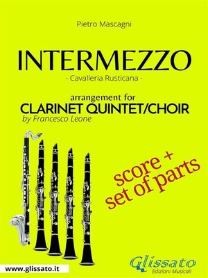 cover image of Intermezzo--Clarinet quintet/choir score & parts